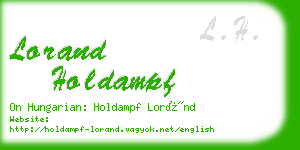 lorand holdampf business card
